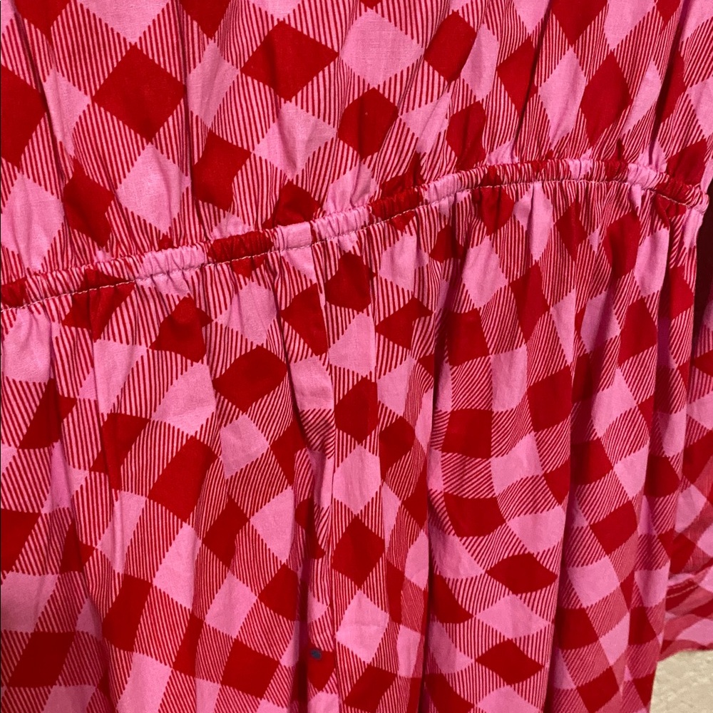 EUC Scoop Women's Side Knot Poplin Midi Shirt Dress Size Large 12-14 w/Pockets - Picture 11 of 13